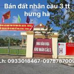 Bán đất nhân cầu 3 duyên phúc, thị trấn hưng hà, thái bình 0933 018 467-0978 787 009